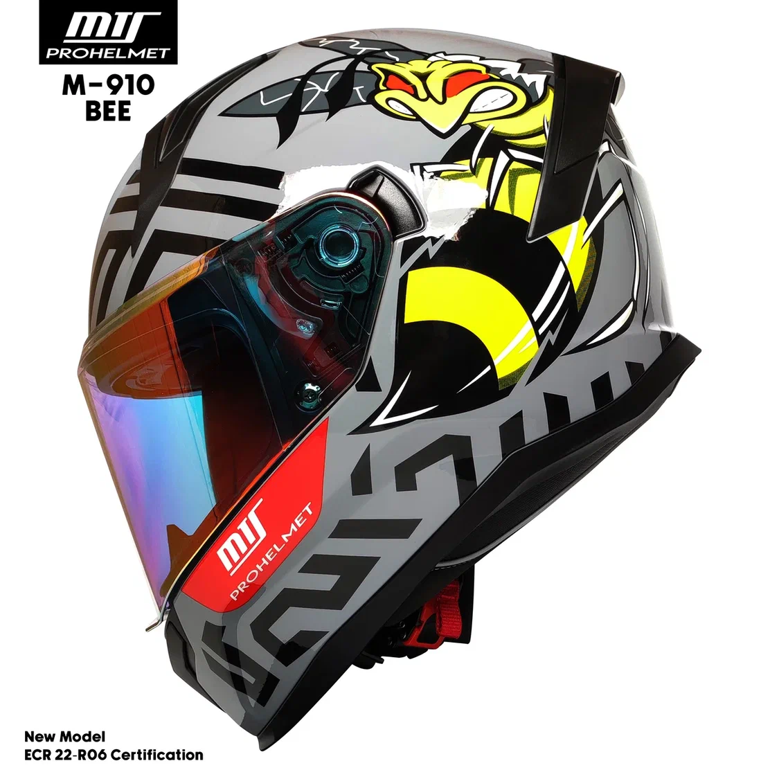 MTS 910 GRAY İÇTEN GÜNEŞ GÖZLÜKLÜ FULL FACE KASK