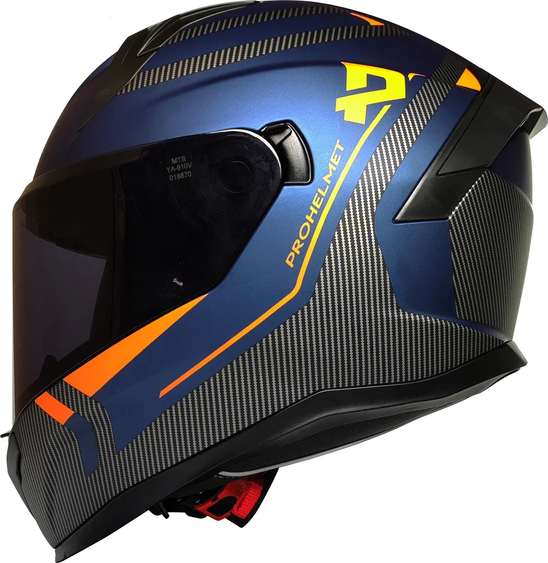 MTS 910 QJ MAT BLUE İÇTEN GÜNEŞ GÖZLÜKLÜ FULL FACE KASK