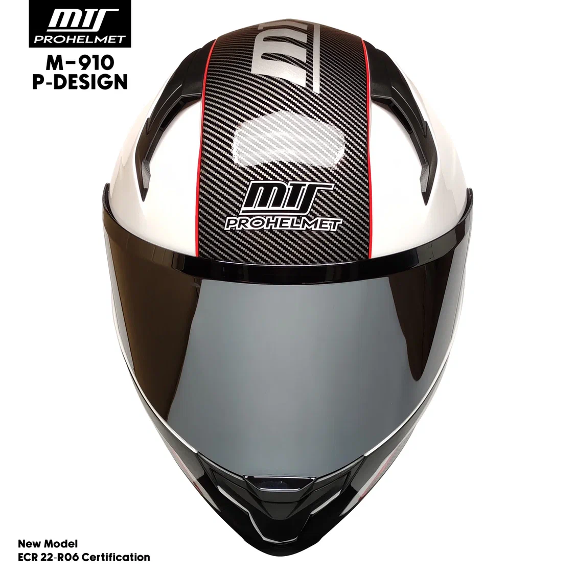 MTS 910 WHİTE  İÇTEN GÜNEŞ GÖZLÜKLÜ FULL FACE KASK