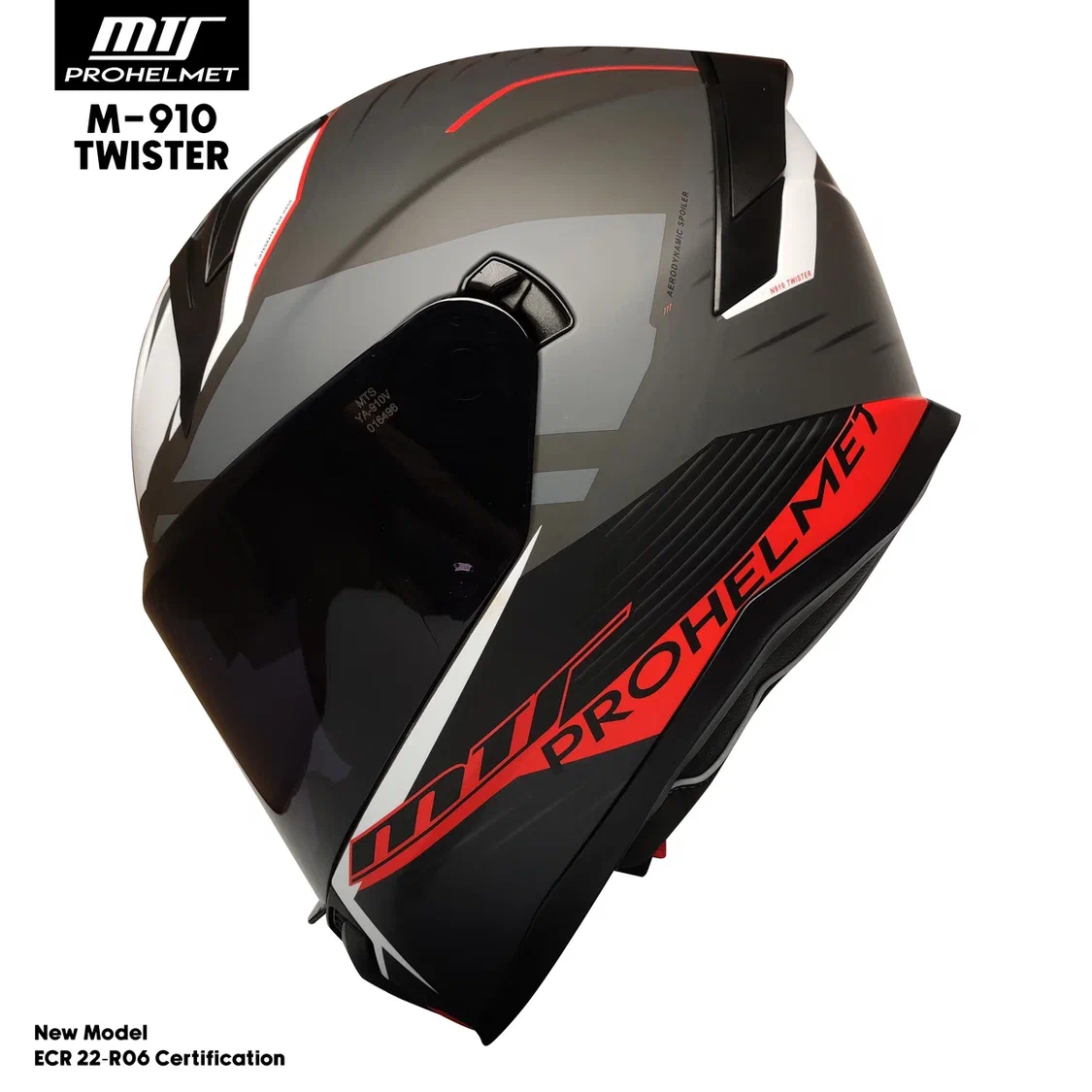 MTS 910 TWISTER MAT İÇTEN GÜNEŞ GÖZLÜKLÜ FULL FACE KASK