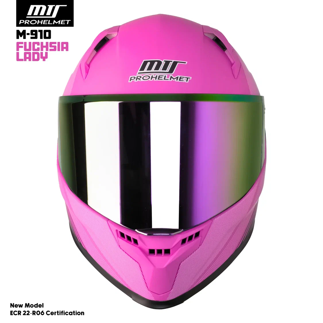 MTS 910 MAT FUCHSIA İÇTEN GÜNEŞ GÖZLÜKLÜ FULL FACE KASK