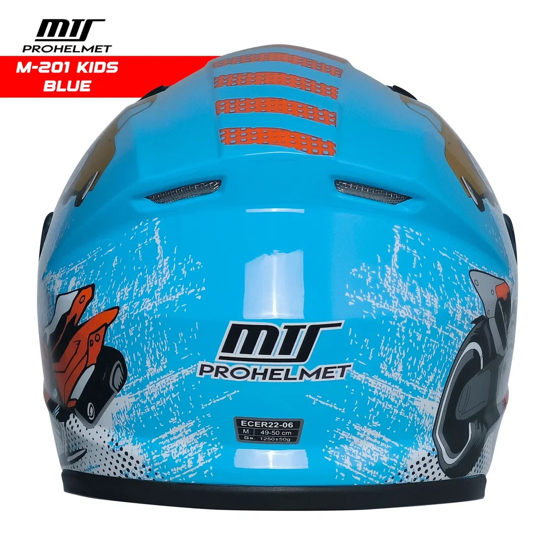 MTS 201 KIDS BLUE  ÇOCUK KASKI FULL FACE