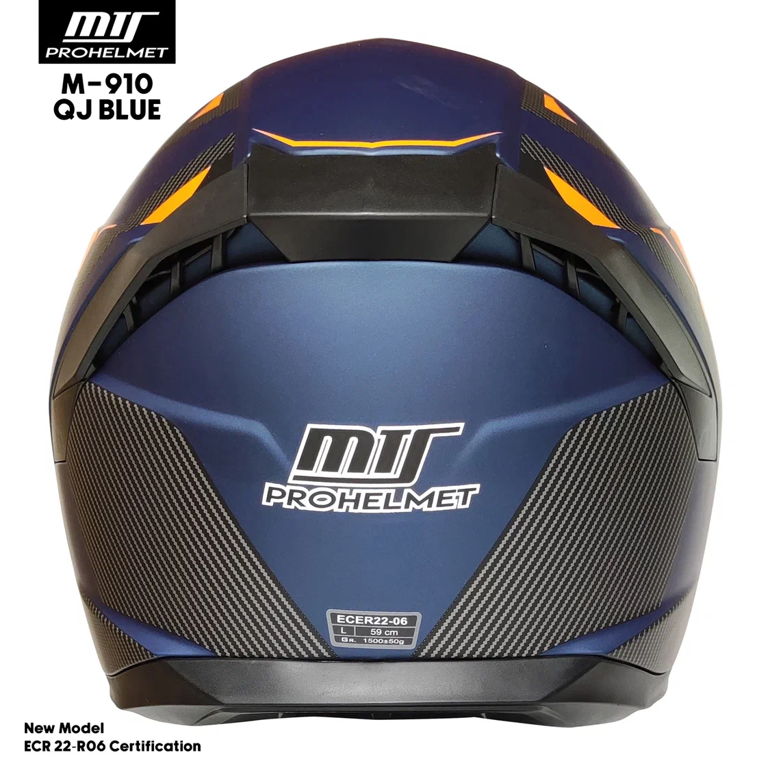 MTS 910 QJ MAT BLUE İÇTEN GÜNEŞ GÖZLÜKLÜ FULL FACE KASK