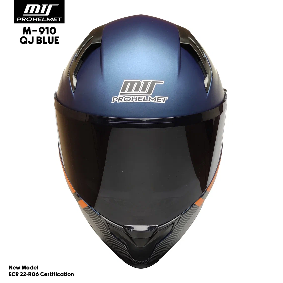 MTS 910 QJ MAT BLUE İÇTEN GÜNEŞ GÖZLÜKLÜ FULL FACE KASK