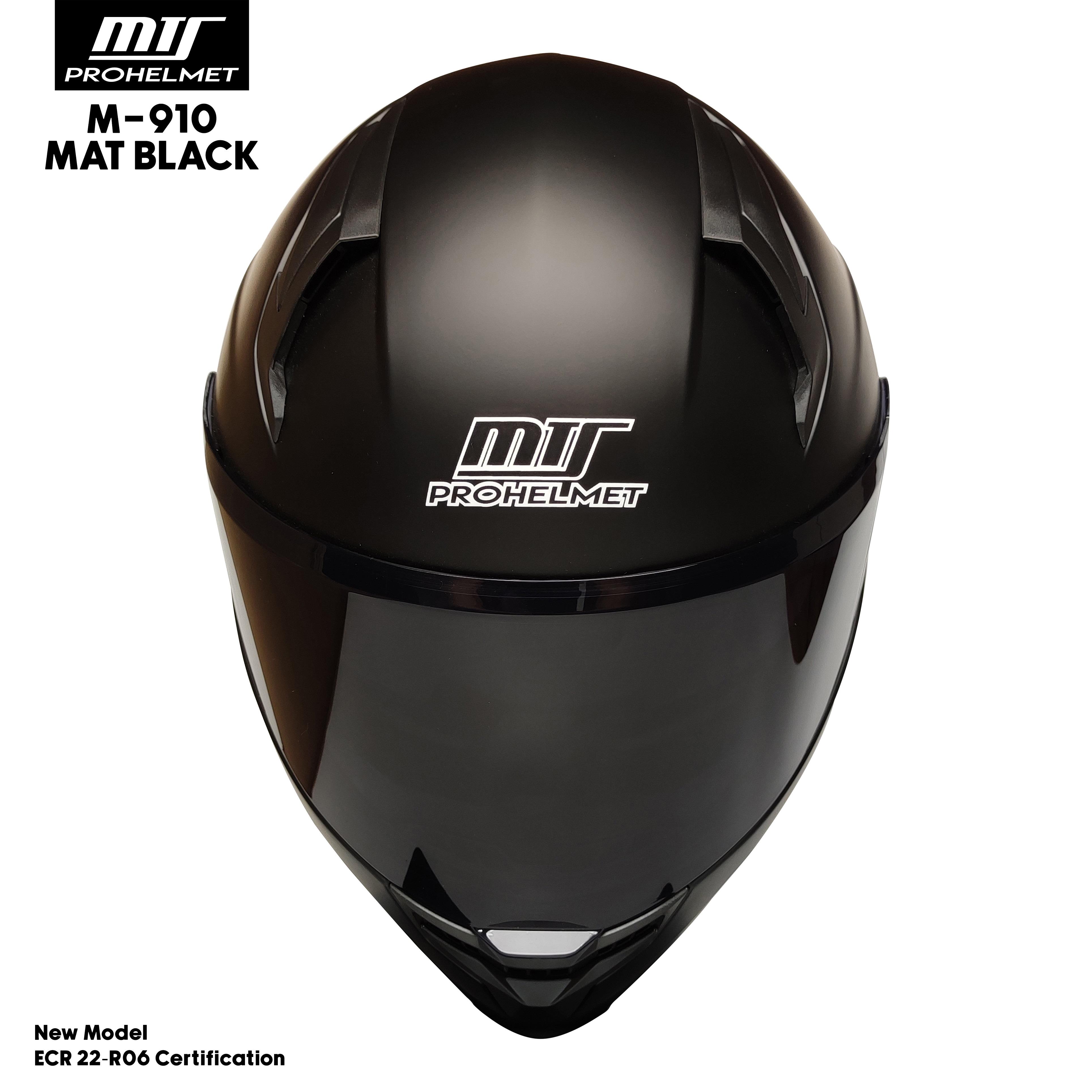 MTS 910 MAT BLACK İÇTEN GÜNEŞ GÖZLÜKLÜ FULL FACE KASK