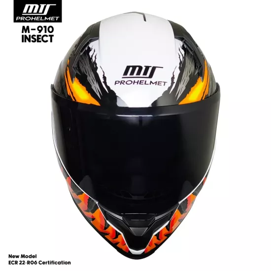 MTS 910 WHİTE DESENLİ İÇTEN GÜNEŞ GÖZLÜKLÜ FULL FACE KASK